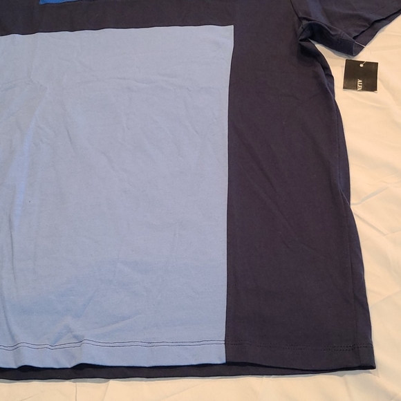 Alfani stretch panel blue T-shirt - Picture 7 of 13